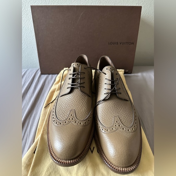 Louis Vuitton Men Shoes Tan Leather New Never Worn 9.5UK 10.5US - Picture 2 of 5